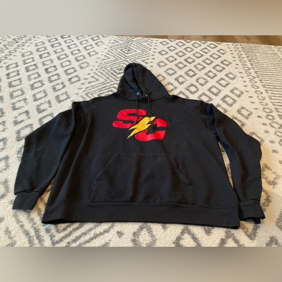 Champion Other - Men Simpson college storm black red gold lightning logo hoodie sweatshirt hood